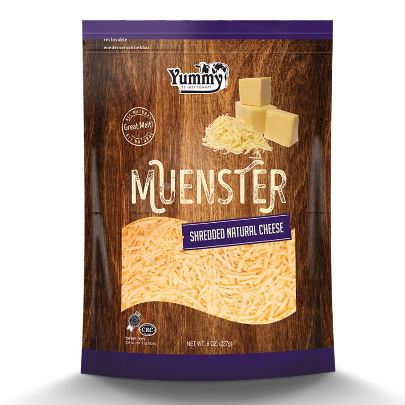 Shredded Muenster Cheese 8 oz Yummy Foods Paradise Distributors